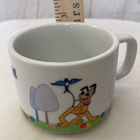 Vintage Disney Productions Pluto & Bird DD Japan Stacking Mug Disneyana - Picture 6 of 8